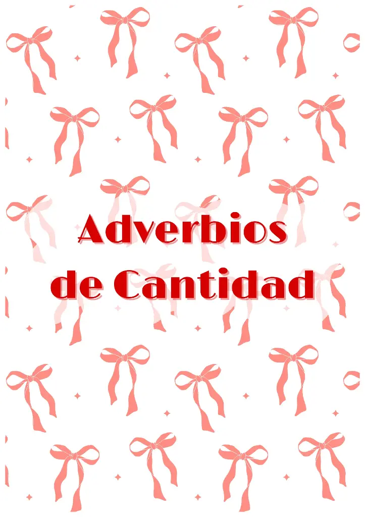 Adverbios de Cantidad
