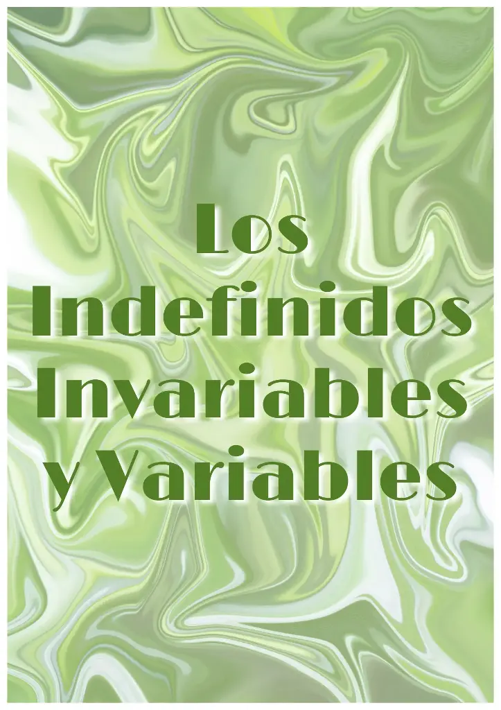 Los Indefinidos Invariables y Variables