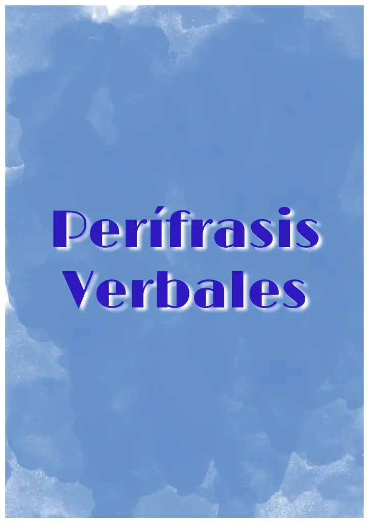 Las Perífrasis Verbales