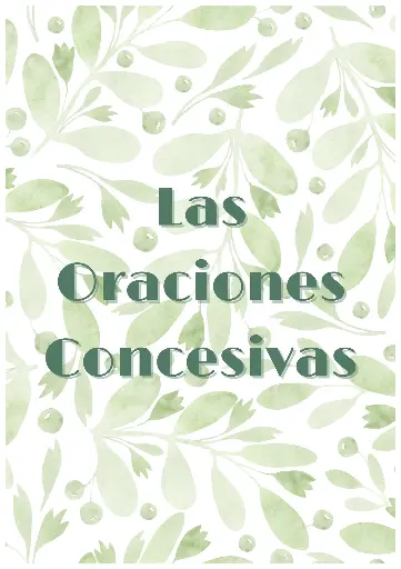 Las Oraciones Concesivas